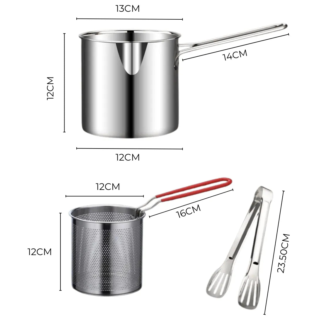 Panela Fritadeira Com Cesto Inox FryChef® + Brinde: Espátula de Inox