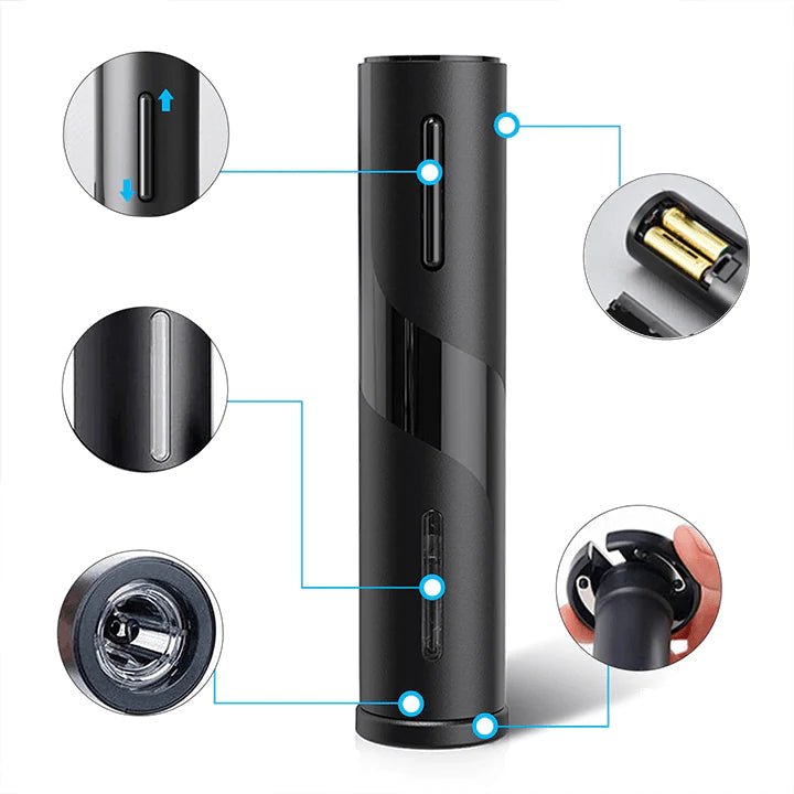 Abridor de Vinho Elétrico + 3 Brindes Grátis