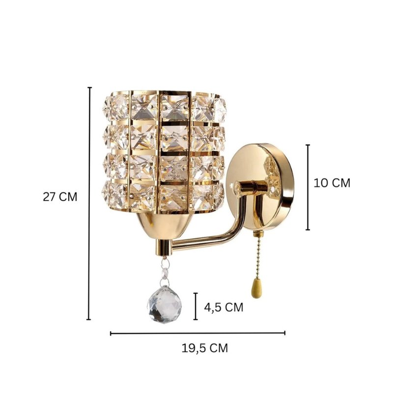 Arandela de Parede Elegante e Luxuosa