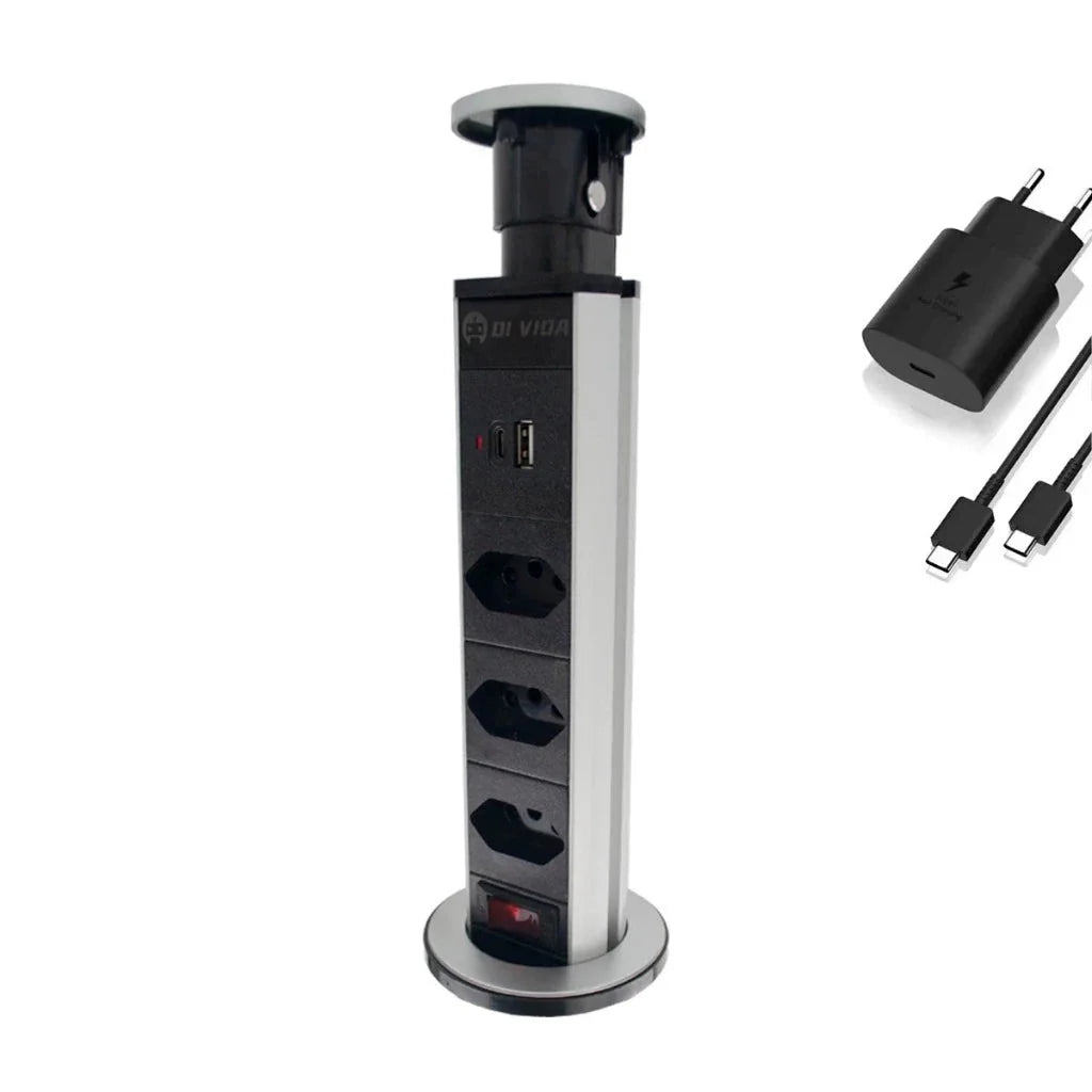 Torre de Tomada Retrátil Multiplug