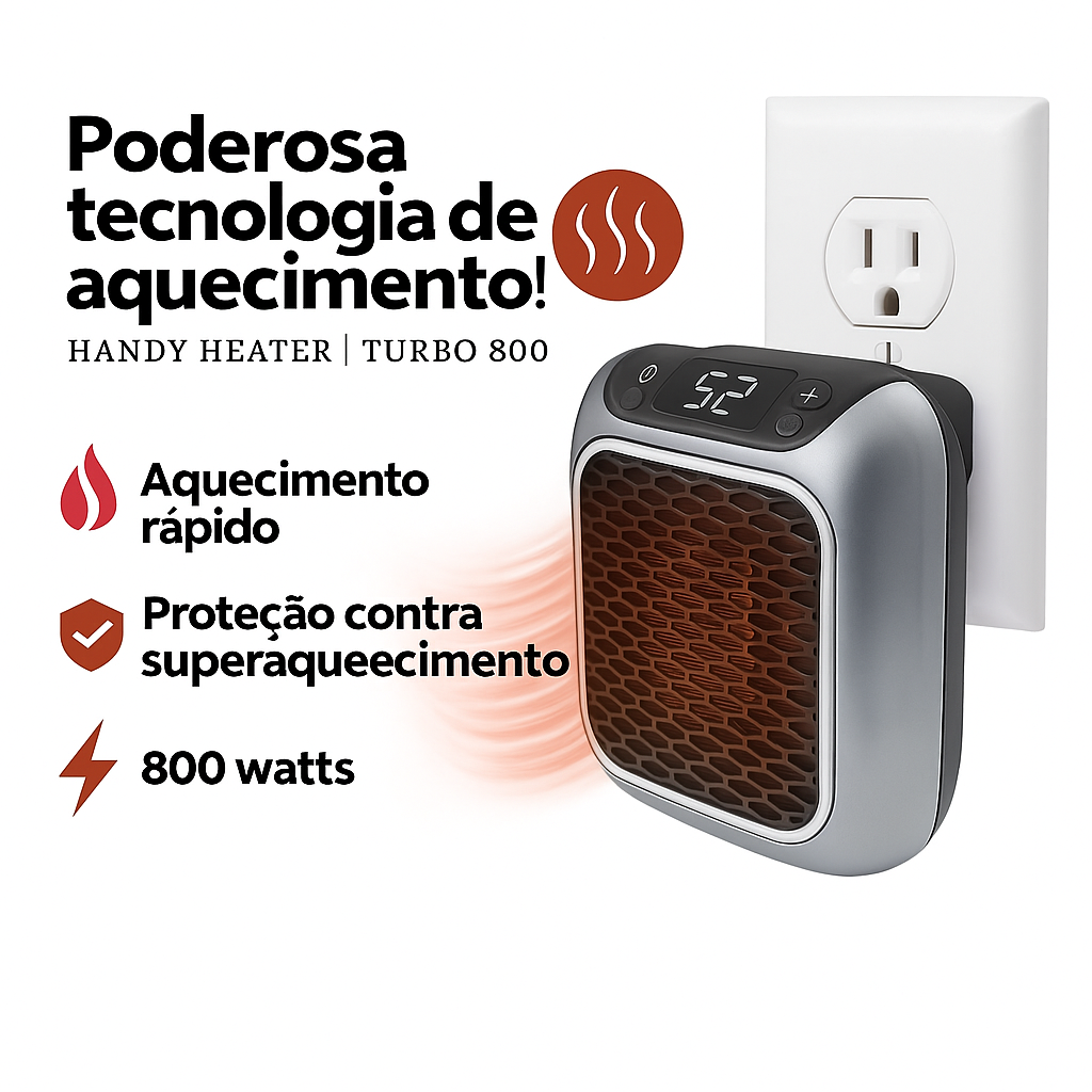 Aquecedor Digital Portátil – Aquece o Ambiente, Sem Pesar na Conta de Luz | PROMOÇÃO MÊS DE JULHO