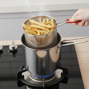 Panela Fritadeira Com Cesto Inox FryChef® + Brinde: Espátula de Inox