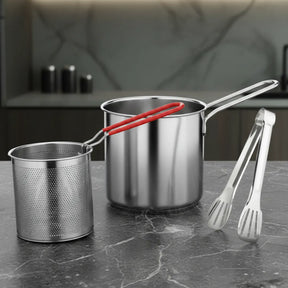 Panela Fritadeira Com Cesto Inox FryChef® + Brinde: Espátula de Inox