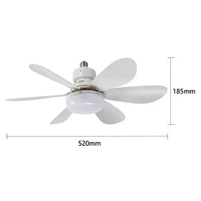 Ventilador de Teto Moderno 6 Pás com Luz LED Silencioso e Controle Remoto – Design Elegante para Quartos e Salas