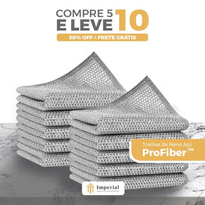 [COMPRE 5 LEVE 10] Toalhas de Nano Aço ProFiber™ | Tecnologia Avançada para uma Limpeza Impecável!