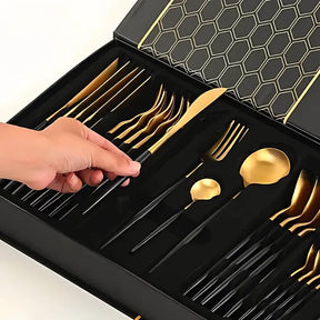 Conjunto de Talheres Dourado Royal Gold™ 24 Peças