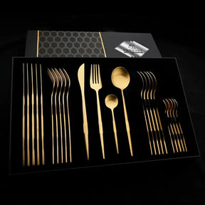 Conjunto de Talheres Dourado Royal Gold™ 24 Peças